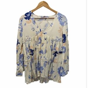 Free People Tunic with Flair Sleeves Size Small